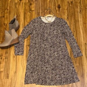 Old Navy womens large 12 14 dress mini knee swing skater Animal cheetah Print
